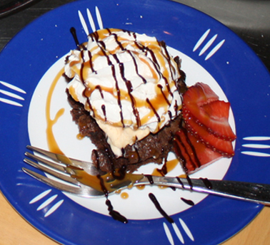 Chocolate Cake Icecream Desert