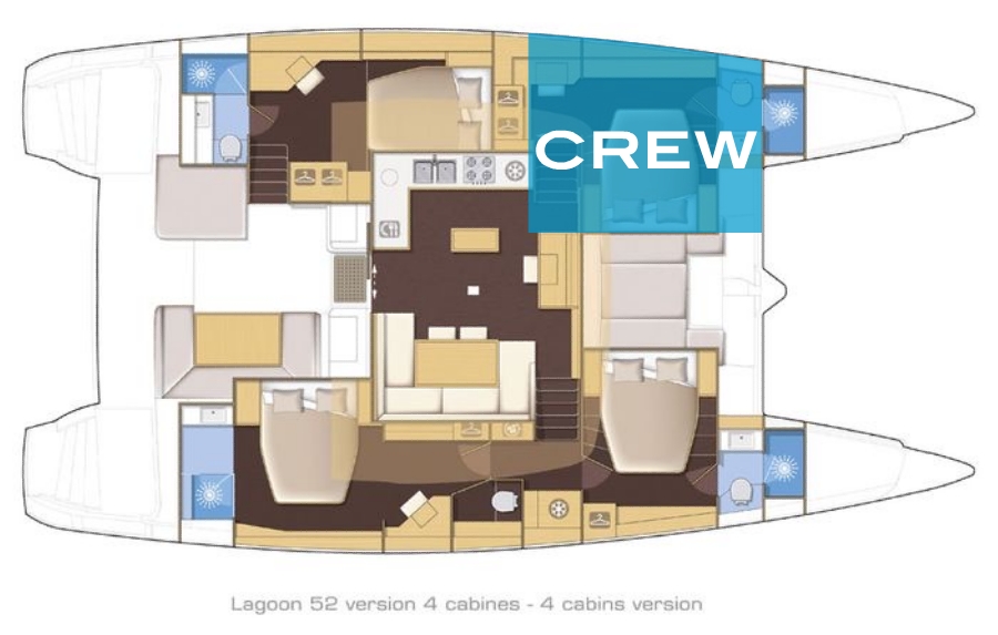 LAGOON 52 Catamaran Layout