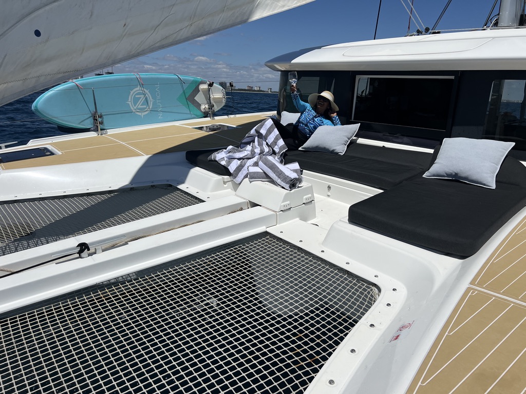 Bow of MARCH DRAGON 46 LAGOON Catamaran Bow of MARCH DRAGON 46 LAGOON Catamaran