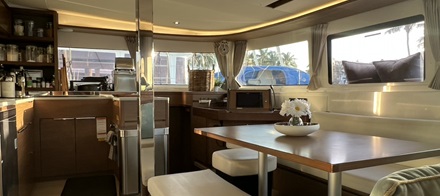 MARCH DRAGON - 46 Lagoon Catamaran Yacht Main Saloon